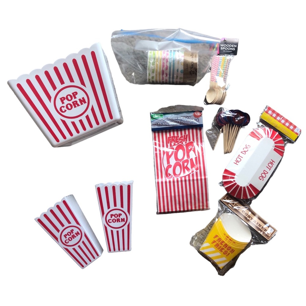 Party/Classroom Supplies: Popcorn Tubs & Sacks, Hot Dog & Fry Holders, & More!